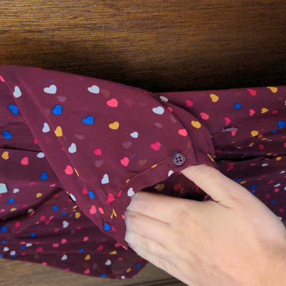 Sheer Heart Print Dress - Picture 3 of 7